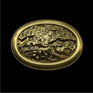 Yves Saint Laurent Gold Vintage Brooch